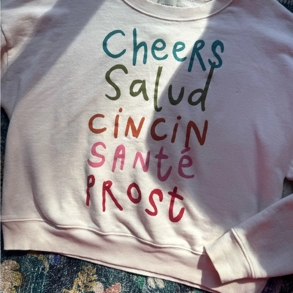 Maeve x Jordan Nickson Art Cheers Multicolor Graphic Sweatshirt - Picture 5 of 6